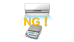 はかりを使用する際の留意事項